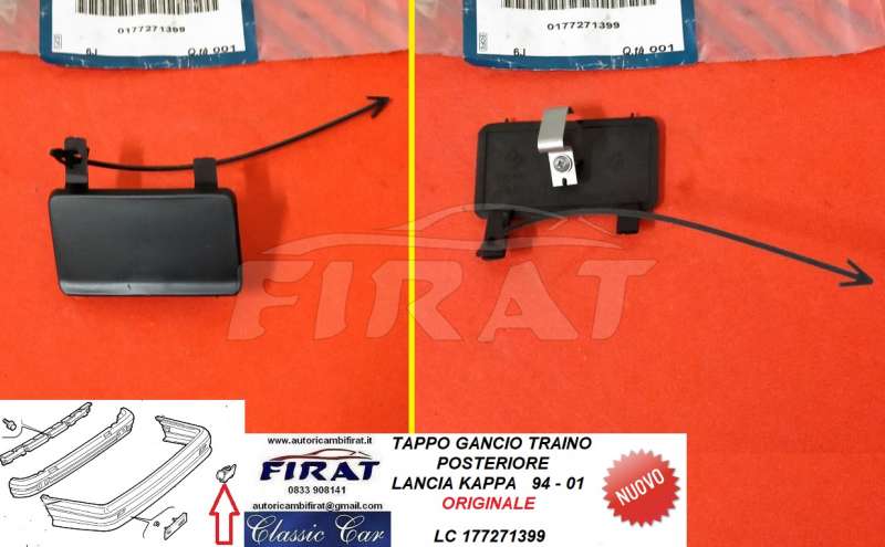 TAPPO GANCIO TRAINO LANCIA KAPPA POST. (177271399)